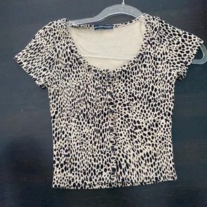 Brandy cheetah print Zelly top
